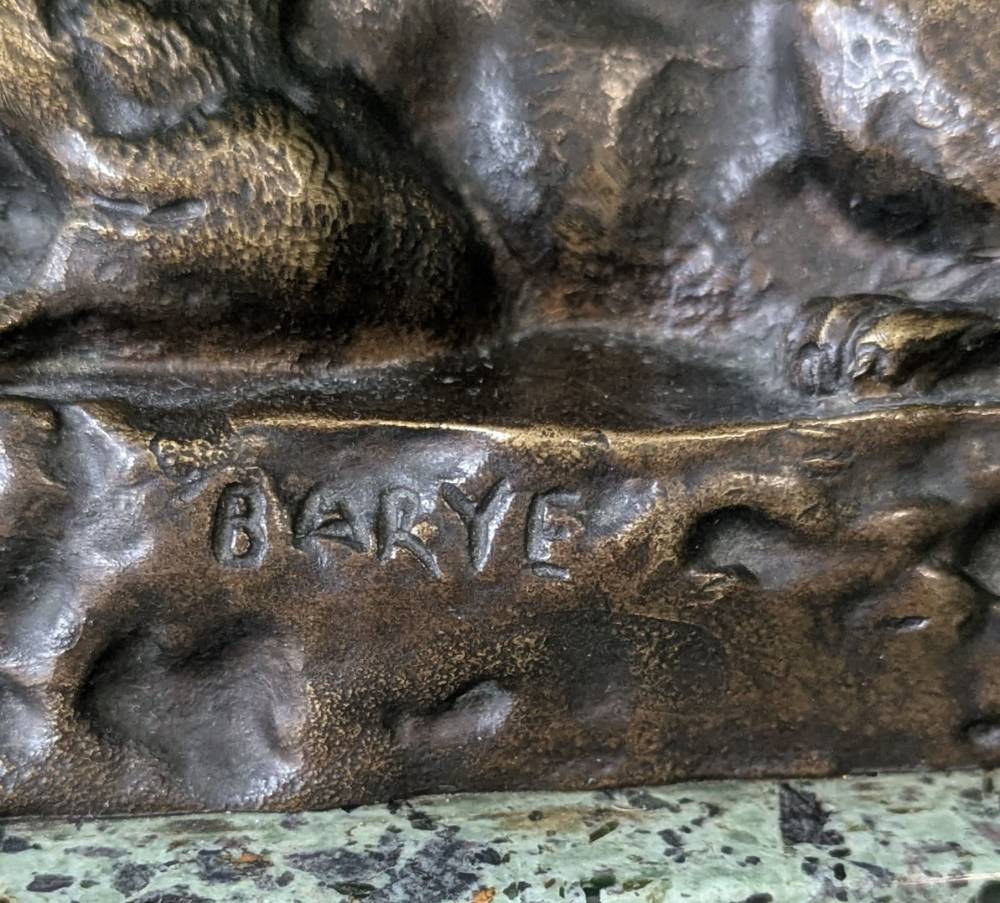 Signature Antoine Louis Barye Panthère de Tunis